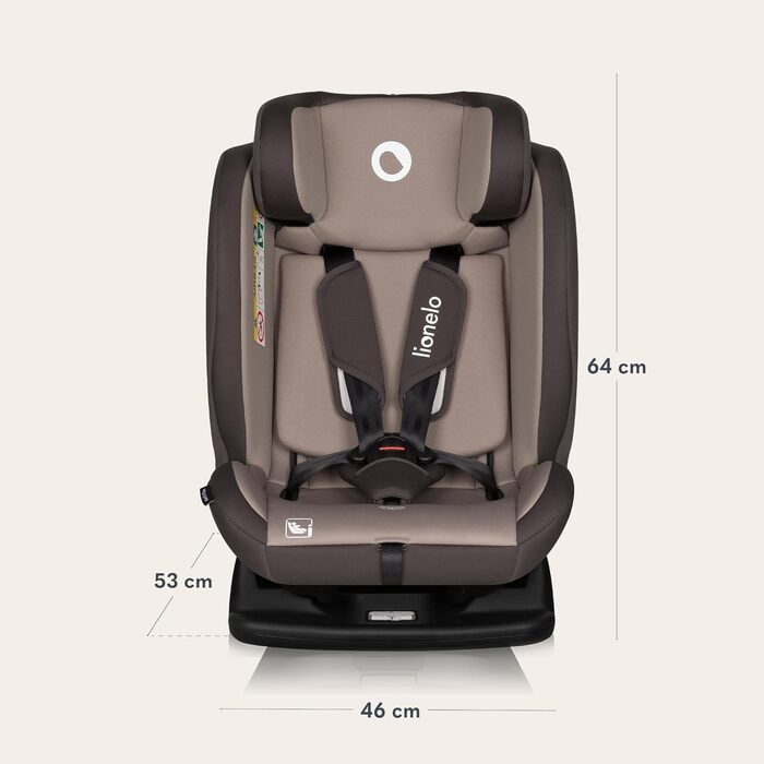 Автокрісло Lionelo AART для дітей 40-150 см, R129 (I-SIZE), бежеве, з регулюванням спинки та підголівника