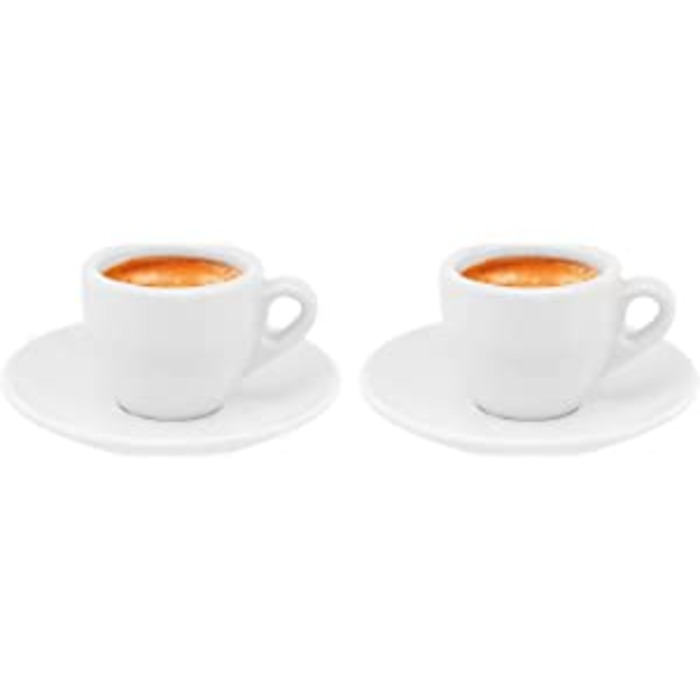Чашки для еспресо Luxpresso з товстими стінками рістретто Аутентіко, білі порцелянові, 2 шт.
