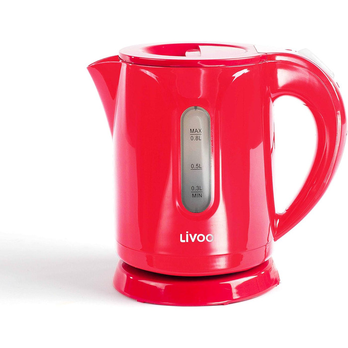 Міні-чайник LIVOO DOD114N, бездротовий (червоний)