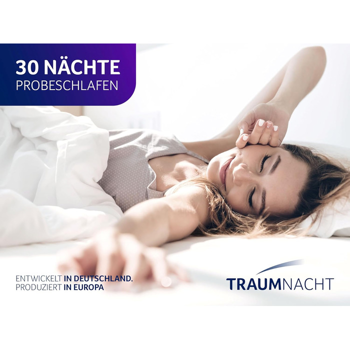 Ортопедична подушка для ніг Traumnacht Medical для запобігання пролежнів, бавовняний двошаровий чохол, сертифікат Öko-Tex, виробництво за німецькими стандартами якості. Чохол: бавовна, білий (з Visco-накладкою)