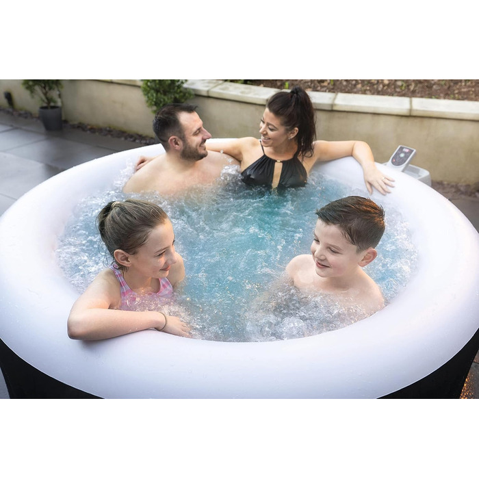 Надувний гідромасажний басейн-спа Bestway Lay-Z-Spa Miami AirJet Whirlpool для 2-4 осіб, 180 x 66 см, чорний