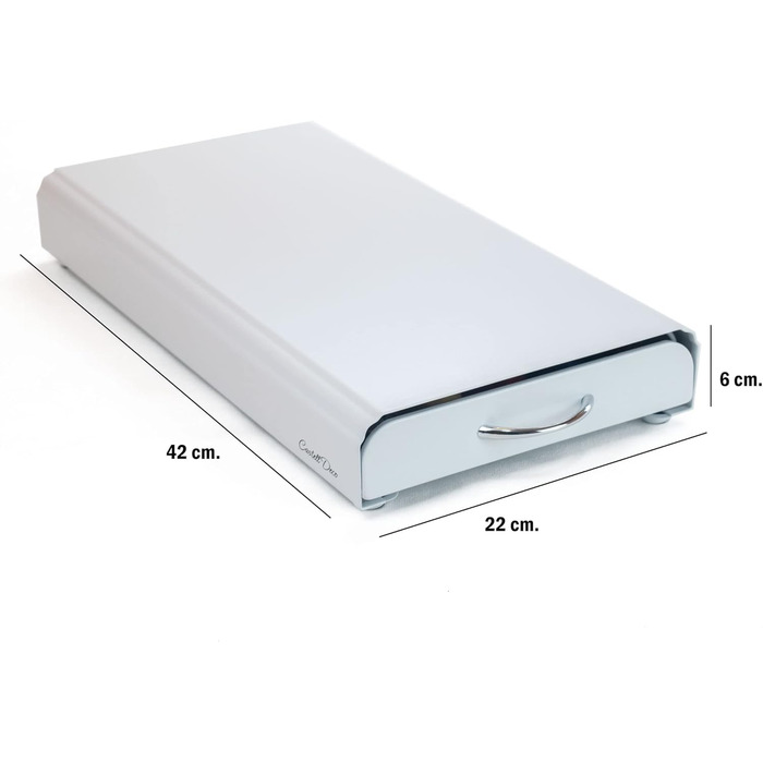 Організатор для капсул Nespresso, ящик, метал, 50 капсул, для зберігання капсул кави (білий) Blanco