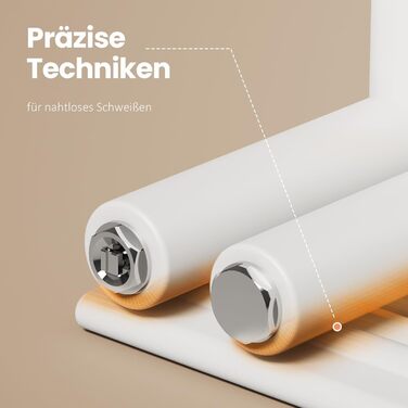 Електричний рушникосушар EMKE з термостатом, 1320x500 мм, білий, 800W