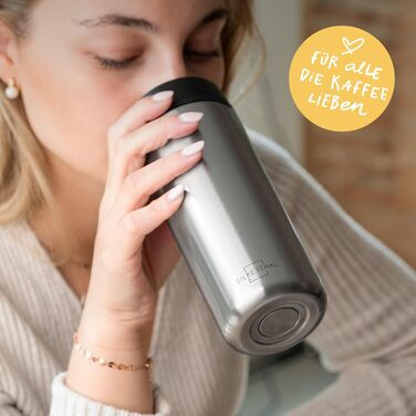 Термокружка Silberthal 350 мл з нержавіючої сталі з керамічним покриттям – термокружка для кави з собою, зберігає тепло до 6 годин та холод до 12 годин