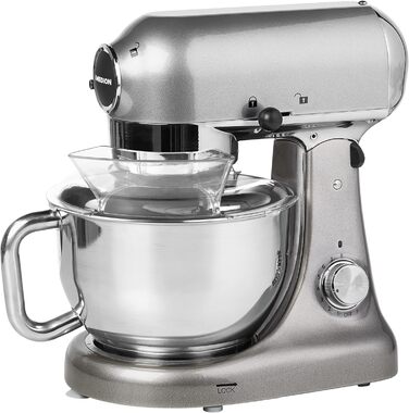 Кухонна машина MEDION MD16480 сіра металік: міксер, подрібнювач, 1000 Вт, 8 швидкостей, чаша з нержавіючої сталі