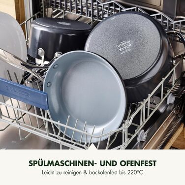 Сковорода GreenPan Valencia Pro з антипригарним покриттям Harteloxierte, 20 см та 26 см, не містить PFAS, нержавіюча сталь, індукція, придатна для миття в посудомийній машині та духовці, сірий колір