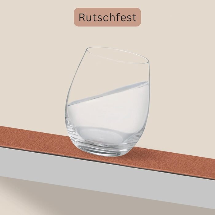 Набір підставок та серветок SÄNGER з екошкіри (12 шт) - водонепроникні, антиковзаючі, для 6 осіб, 44,5*30 см (антрацит/коричневий)