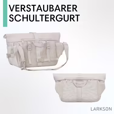 Сумка на кермо LARKSON Bicycle Green - Lasse - 2 в 1 Pannier & Shoulder Bag - Велосипедна сумка для передньої частини керма з відображенням - водовідштовхувальна (пісок)