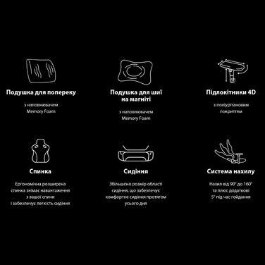 Крісло ігрове Anda Seat Phantom 3 Pro Fabric Dark Gray Size L