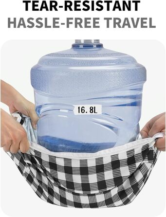 Набір органайзерів для валізи ECOHUB, 6 шт, дорожні компресійні сумки-кубики з ID-тегами, повітропроникні органайзери для одягу та рюкзака, чорно-білий колір