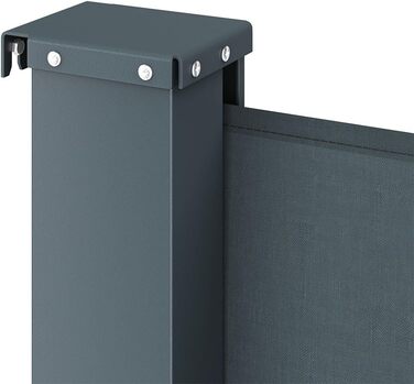 Бічна маркіза OK-Living, висувний захисний екран, антрацит, 350x160 см