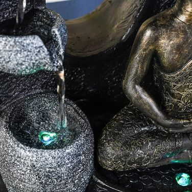 Водоспад Zen'Light Zimmerbrunnen Buddha Harmonie: фонтан Будди з LED-підсвічуванням, 40 см