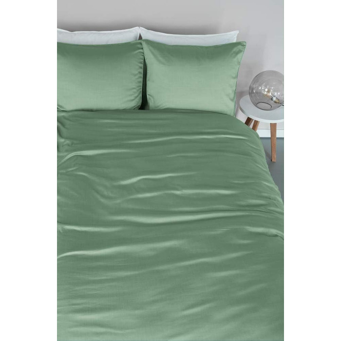 Комплект постільної білизни Beddinghouse Зміна кольору Зелений Розмір 155x22080x80см Однотонна блискавка