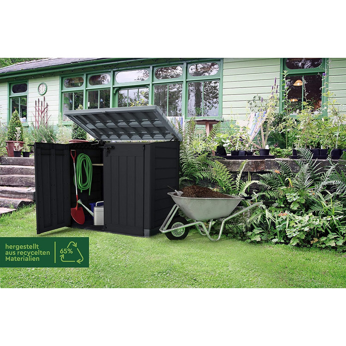 Ящик для сміттєвих баків Keter Store it Out Max, 1200 л, чорний/сірий, пластик