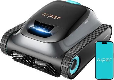 Робот-пилосос для басейну AIPER Scuba S1, очищення дна та стін, водолінія, ультраточний фільтр 3 мкм, акумулятор 180 хв, потужність 15900 л/год, керування через додаток, для вбудованих басейнів