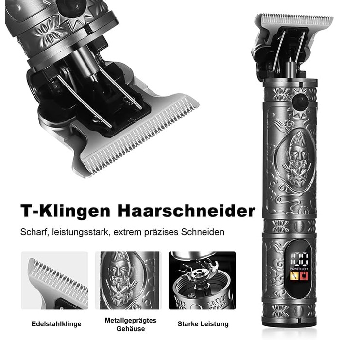 Машинка для стрижки волосся Bestauty 4 В 1 для чоловіків Beard, Nose, Precision Trimmer, Barber Cape, Silver