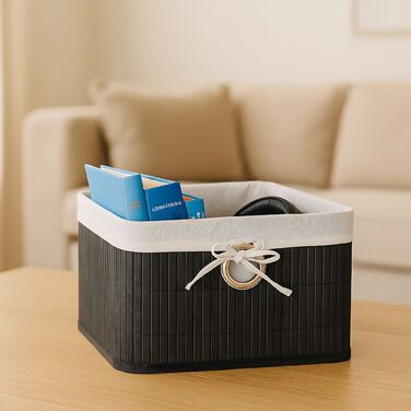 Набір кошиків для зберігання Relaxdays з бамбука