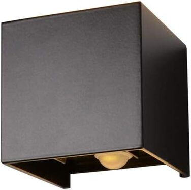 Klighten Зовнішня лампа з датчиком руху 12W, IP65, 3000K тепле біле світло, для внутрішнього та зовнішнього використання, регульований світловий потік, чорний колір