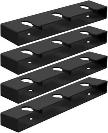 Тримач для келихів DESONAUT під полицю шафи, пластиковий, для сушки, 4 шт. (Чорний)