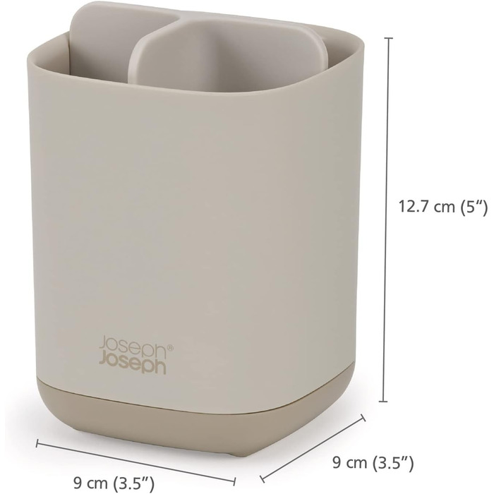 Набір для ванної кімнати Joseph Joseph Bathroom Beauties: миска, тримач для зубних щіток та дозатор мила, нержавіюча сталь, бежевий