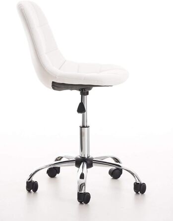 Офісне крісло CLP Emil - регульована висота, поворотний, з штучною шкірою, білий колір