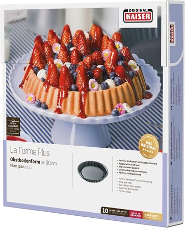 Форма для випічки Kaiser La Forme Plus, 26 см, діаметр, знімний дно, для пирогів, емальоване покриття, нержавіюча сталь