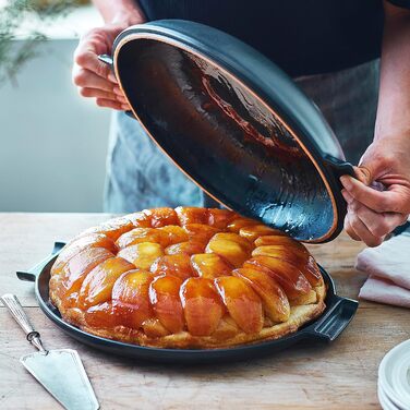 Форма для торта Tarte tatin з кришкою, 32,5x29,5x8 см грифельна дошка Delight Emile Henry