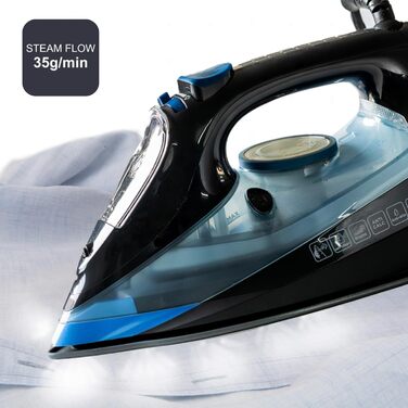 Праска Black+Decker BXIR2606E: 2600W, керамічна підошва, 150 г/хв, антикальк, вертикальне прасування