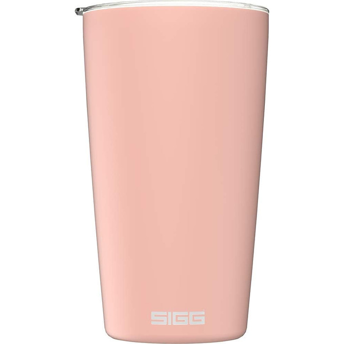 Кавова чашка SIGG Neso Pure Ceram з Tritan-кришкою, нержавіюча сталь 18/8, 0.3/0.4L, миється в посудомийній машині, BPA-free, рожевий колір