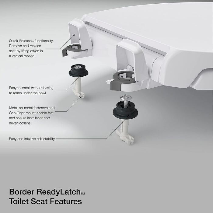 Сидіння для унітазу Kohler 4639-RL-0 Cachet ReadyLatch, кругле, безшумне, (готова засувка, ROUND, чорне)