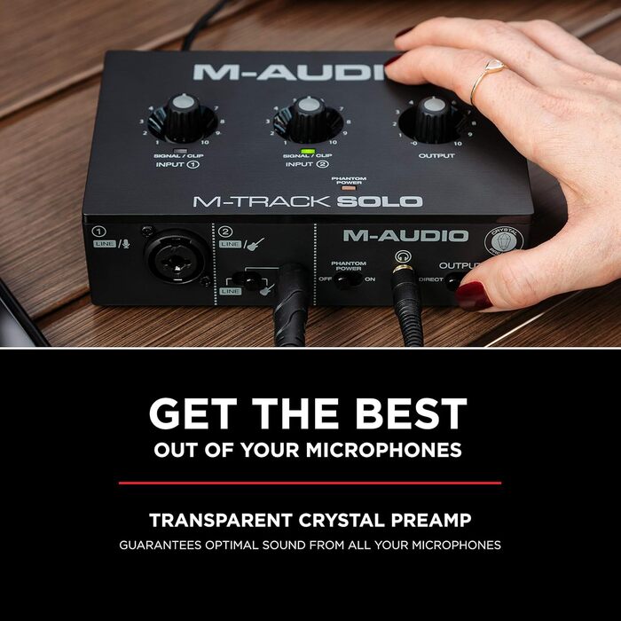 M-Audio M-Track Duo - USB аудіоінтерфейс для запису, стрімінгу та подкастингу (2 XLR/Line входи, 48kHz)