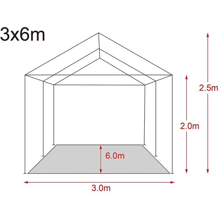 Альтанка MaxxGarden 3x4 м - Садовий намет - шатро - 12м - Захист від ультрафіолету 50 - Водонепроникний - 4 бічні панелі (зелений)