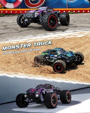 Радіокерований позашляховик Haiboxing 1:18 4WD 48+ км/год, Monster Truck 2.4GHz для дітей та дорослих
