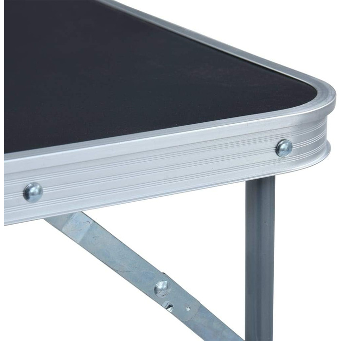 Кемпінговий стіл складний з металевим каркасом Розкладний стіл Стіл для валізи Стіл Кемпінгові меблі Розкладний стіл Стіл для вечірки Стіл для пікніка 80x60 см (сірий)