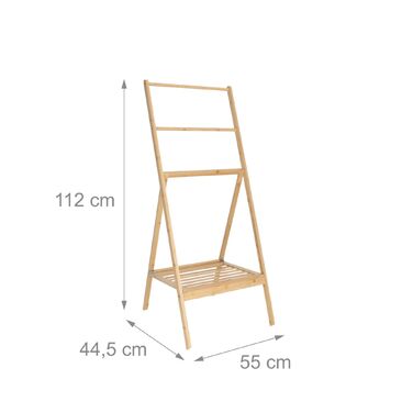 Підставка для рушників Relaxdays з бамбука з полицею