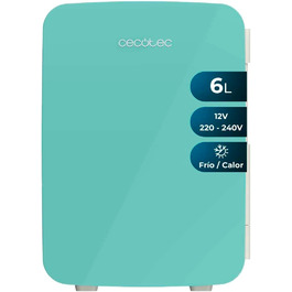 Міні-холодильник Cecotec Bolero MiniCooling Bahamas Mint, 6 л, 12V-220V, для авто та кемпінгу, охолодження та нагрівання