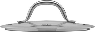 Скляна кришка для каструль та сковорідок Silit Passion, 20 см, термостійке скло з металевою ручкою, підходить для посудомийки