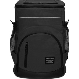 30L Рюкзак-холодильник великий, витримує протікання, ізольований рюкзак для пікніків для чоловіків та жінок, термосумка для пляжу, кемпінгу, відпочинку на природі, риболовлі, зелений (чорний)