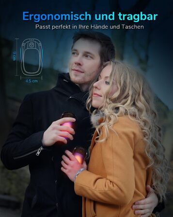 Електричний нагрівач для рук, перезаряджуваний, USB, 2 шт. (блакитний)