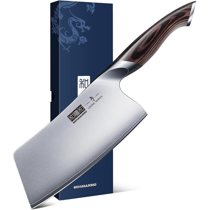 Набір кухонних ножів HOSHANHO: професійний шеф-ніж, ніж для нарізки, з нержавіючої сталі, 18 см, ергономічна ручка, подарункова коробка
