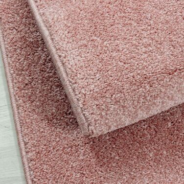 Килим для спальні з коротким ворсом з 3-х частин - килим, що миється Надзвичайно пухнастий килим для ліжка для спальні (2 x 60x100 1 x 80x150, рожевий)