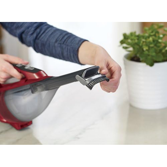 Акумуляторний ручний пилосос BlackDecker Dustbuster DVA320J (10,8 В, 2,0 Агод, з циклонною дією, висувною щілинною насадкою та розкладною щіткою для м'яких меблів, акумуляторний пилосос із насадкою з довгим всмоктуванням) Титан (10,8 В (16,2 Втгод))