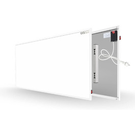 Інфрачервовий обігрівач Byecold 300W з підставкою, інфрачервовий нагрівач, панель обігріву, економний, з захистом від перегріву, білий