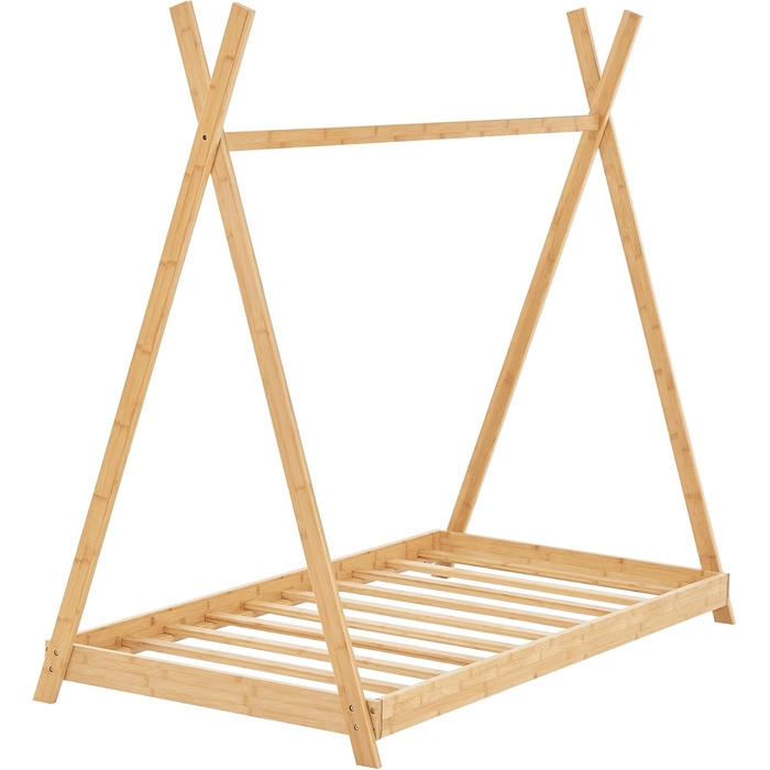 Дитяче ліжко Vimpeli 80x160 см Tipi з ламелями, бамбук, ігрове ліжко для дитячої кімнати