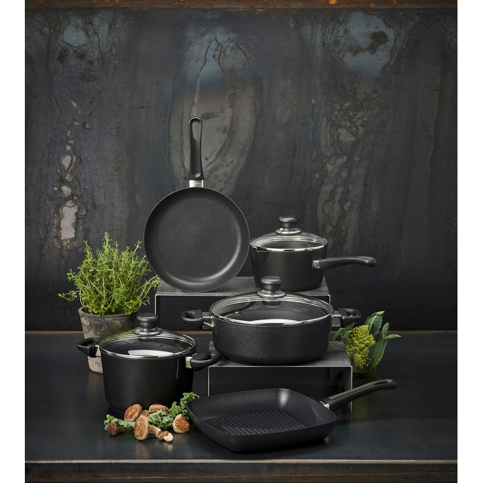 SCANPAN Classic Grill Pan 27x27 см | Індукційна сковорода-гриль | Stratanium+ антипригарне покриття | Для духовки | SCANPAN