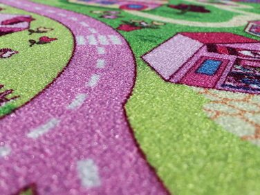 Килимок для ігор Primaflor-міцний дитячий килимок-високоякісний килимок для дитячої-Килимок для ігор для хлопчиків і дівчаток - SWEET CITY-140x200 см (95x200 см (1 упаковка))