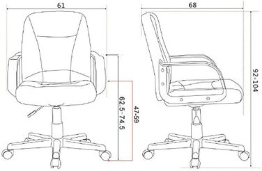 Крісло для робочого місця H-8365L-2/1323