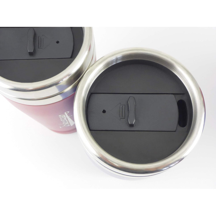 Термокружка BRISA VW Collection Volkswagen GTI, 450 мл, чорна/червона