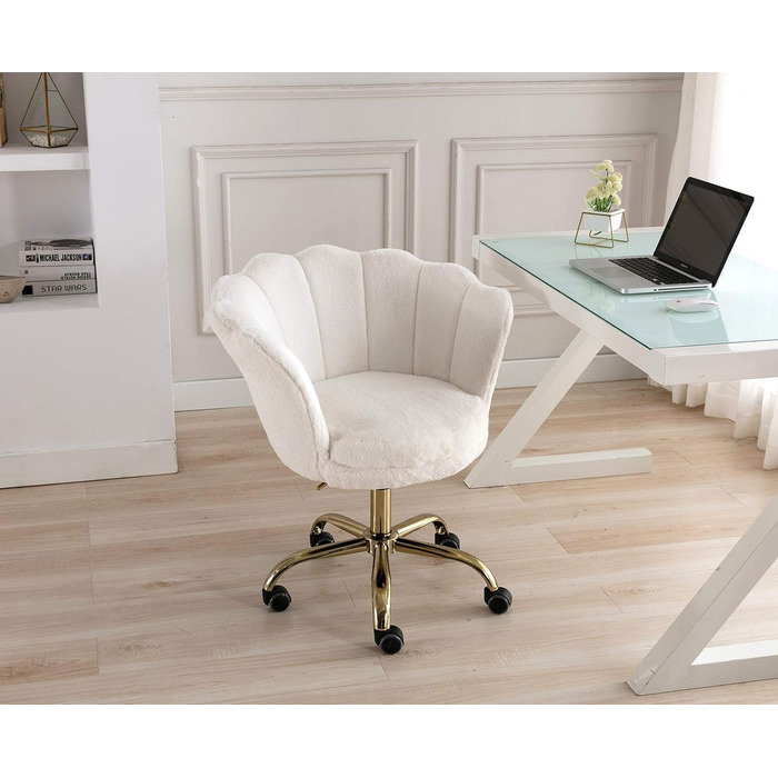 Офісне крісло Wahson поворотне регульоване по висоті 76-85х70 см біле