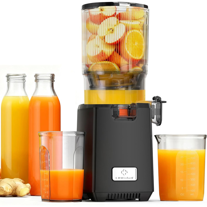 LINKChef Slow Juicer: повільний соковичавник для овочів та фруктів, 1.8 л, з функцією реверсу, BPA Free